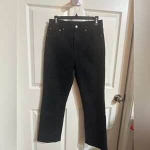 Aritzia Denim Forum The Bailey High Rise Boot Black Jeans 26L 29 Closet Staple